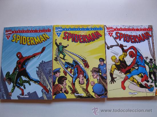 C&oacute;mics: LOTE 3 PRIMEROS N&Uacute;MEROS DE SPIDERMAN - BIBLIOTECA MARVEL EXCELSIOR - A&ntilde;o 2003. - Foto 1