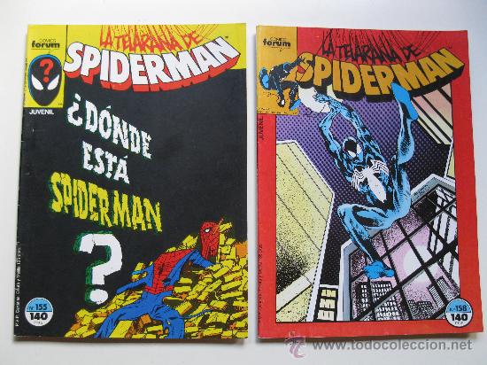 C&oacute;mics: LOTE DE 2 N&Uacute;MEROS DE SPIDERMAN - N&ordm; 155 Y 158 - FORUM. - Foto 1