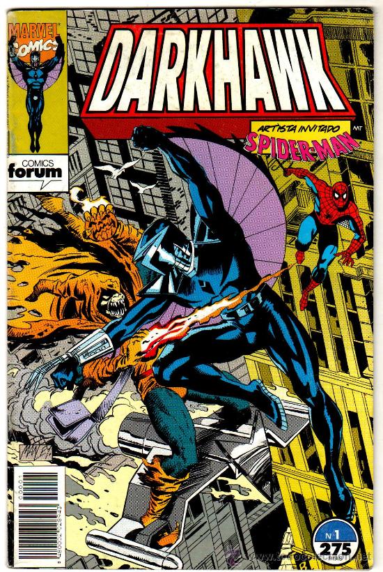C&oacute;mics: DARKHAWK N&ordm; 1, FORUM 1993, CON SPIDERMAN y EL DUENDE - Foto 1