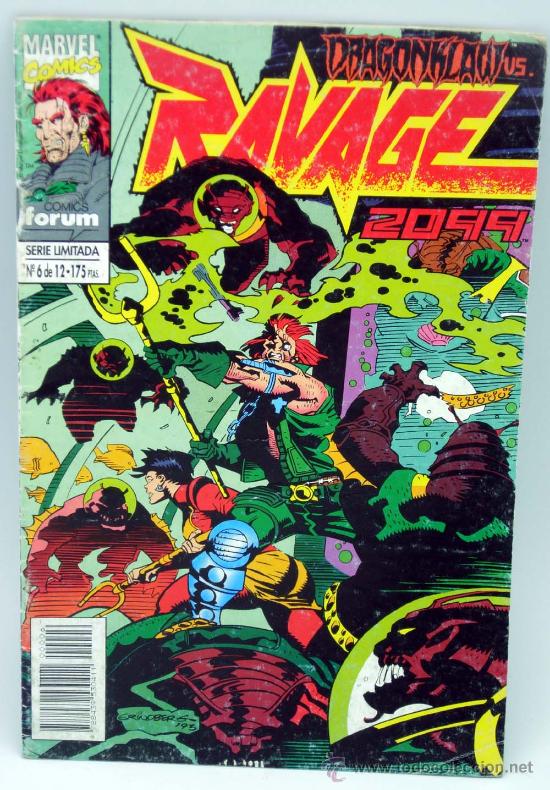 Comics: Dragonlaw versus Ravage 2099 n&ordm; 6 de 12 C&oacute;mic Marvel Forum 1993