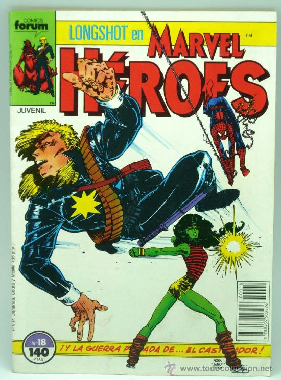 C&oacute;mics: Marvel H&eacute;roes Longshot n&ordm; 18 Ed Forum 1988 - Foto 1