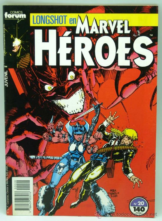 C&oacute;mics: Marvel H&eacute;roes Longshot n&ordm; 20 Ed Forum 1988 - Foto 1