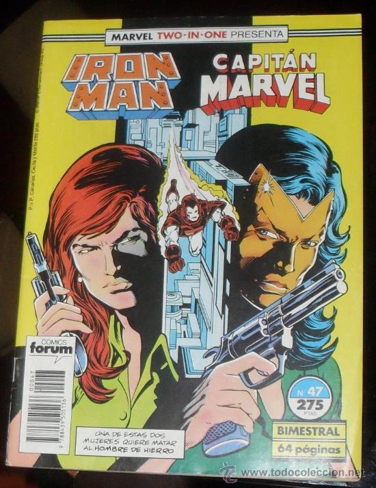 C&oacute;mics: MARVEL TWO IN ONE N&ordm; 47. Iron Man Capitan Marvel. Comics Bimestral. Forum - Foto 1