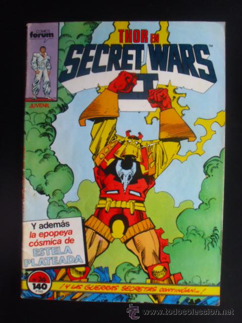 C&oacute;mics: Secret Wars II. Thor. N&ordm; 36. Comics Forum. A&ntilde;o 1987. - Foto 1