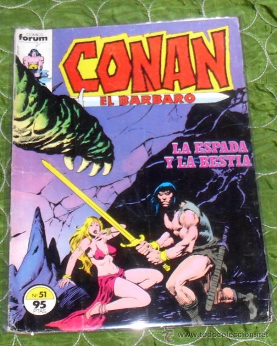 C&oacute;mics: CONAN el barbaro n&ordm; 51. COLOR. COMICS FORUM. 1983. - Foto 1