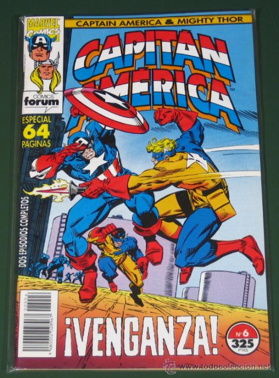 C&oacute;mics: CAPIT&Aacute;N AM&Eacute;RICA & THOR EL PODEROSO VOL. 2 # 6 (MARVEL / FORUM) - Foto 1