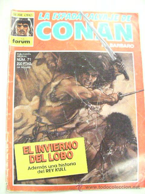 C&oacute;mics: LA ESPADA SALVAJE DE CONAN EL BARBARO N&ordm;  71 DE FORUM - Foto 1