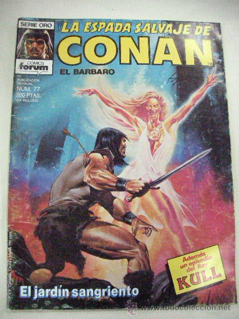 C&oacute;mics: LA ESPADA SALVAJE DE CONAN EL BARBARO N&ordm;  77 DE FORUM - Foto 1