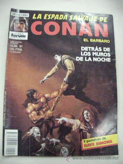 C&oacute;mics: LA ESPADA SALVAJE DE CONAN EL BARBARO N&ordm;  91 DE FORUM - Foto 1
