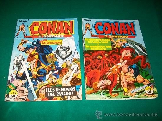 C&oacute;mics: CONAN EL BARBARO - FORUM - 2 EJEMPLARES - N&ordm; 92 y 93 - BUENOS - Foto 1