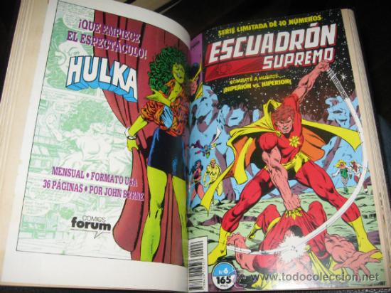 C&oacute;mics: ESCUADR&Oacute;N SUPREMO - COMPLETA - 10 N&Uacute;MEROS - ENCUADERNADA - MBE - FORUM - Foto 1