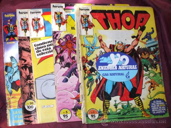 C&oacute;mics: LOTE DE 9 COMICS THOR DE COMICS FORUM DE MARVEL - Foto 1