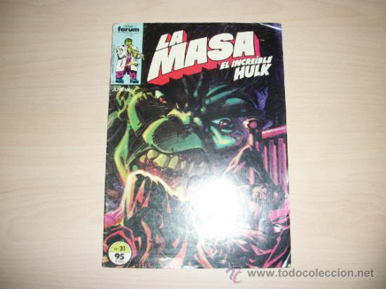 C&oacute;mics: LA MASA , EL INCREIBLE HULK N&ordm; 31 EDICIONES FORUM - Foto 1