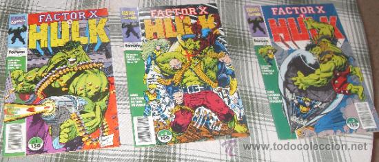 C&oacute;mics: HULK Y FACTOR X Serie limitada 3 numeros completa comics FORUM - Foto 1