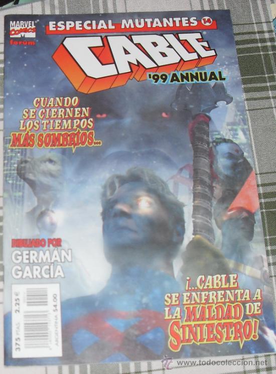 C&oacute;mics: ESPECIAL MUTANTES N&ordm; 14. CABLE. MARVEL COMICS. FORUM. - Foto 1