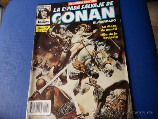 C&oacute;mics: LA ESPADA SALVAJE DE CONAN EL B&Aacute;RBARO - NUM. 10 - SERIE ORO - Foto 1