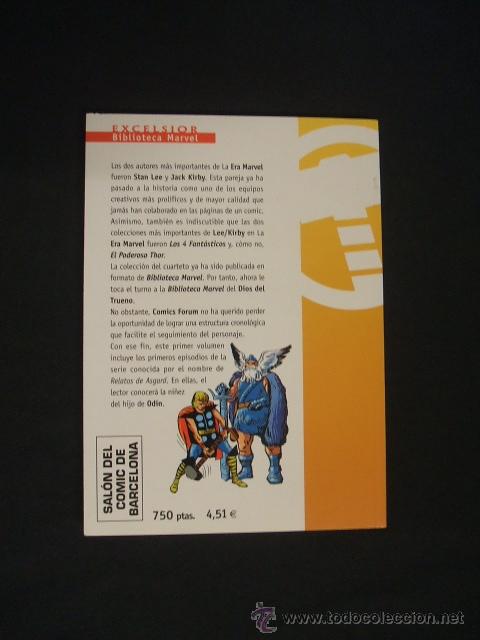 C&oacute;mics: EXCELSIOR - BIBLIOTECA MARVEL - EL PODEROSO THOR - N&ordm; 1 - FORUM - - Foto 3