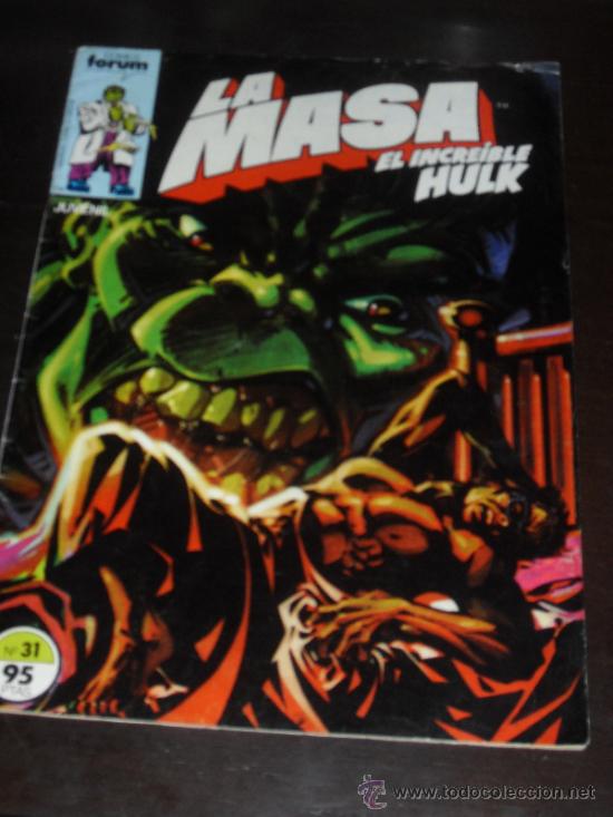 C&oacute;mics: LA MASA N&ordm; 31. VOL. 1. EL INCREIBLE HULK. COMICS FORUM. - Foto 1