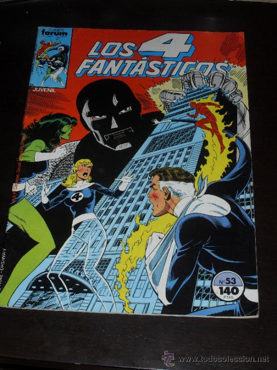 C&oacute;mics: LOS 4 FANTASTICOS. N&ordm; 53. VOL. 1. MARVEL COMICS FORUM. - Foto 1