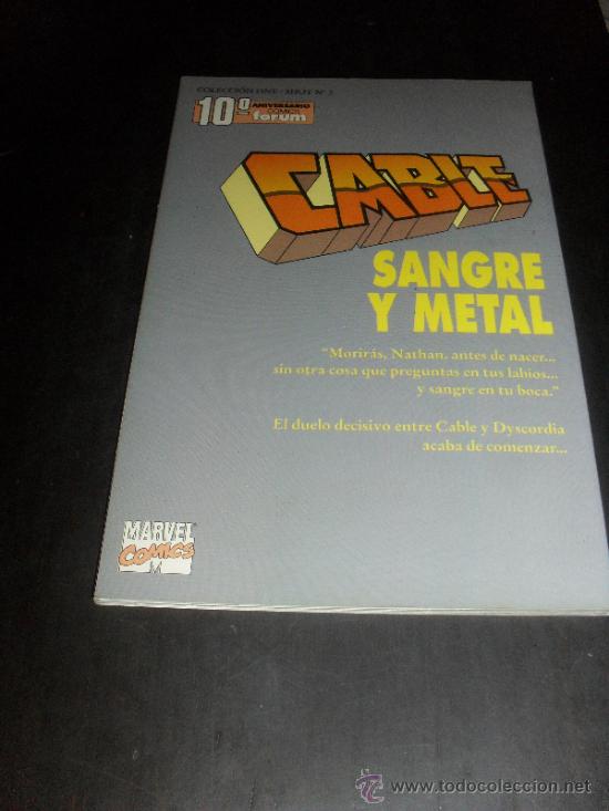 C&oacute;mics: CABLE. SANGRE Y METAL. TOMO. COMICS FORUM. - Foto 2