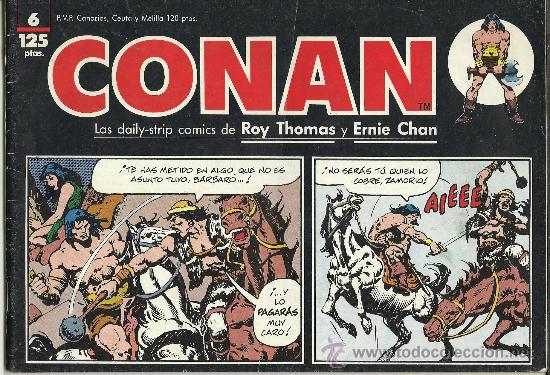 C&oacute;mics: COMIC CONAN EL BARBARO N&ordm; 6  MORTIS ROY THOMAS Y ERNIE CHAN - Foto 1