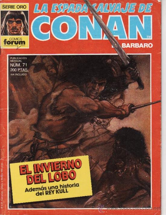 C&oacute;mics: LA ESPADA SALVAJE DE CONAN EL B&Aacute;RBARO -- N&ordm; 71 - Foto 1