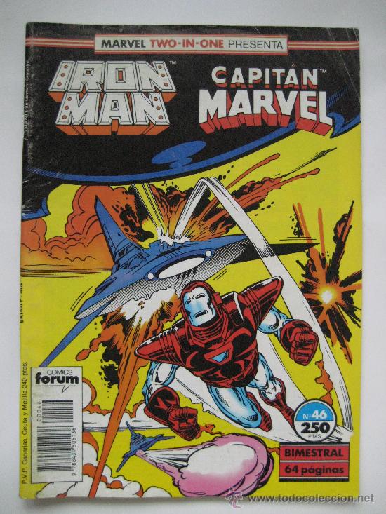 C&oacute;mics: IRON MAN N&ordm; 46 VOL. 1. Y CAPITAN MARVEL. TWO-IN-ONE. FORUM - Foto 1