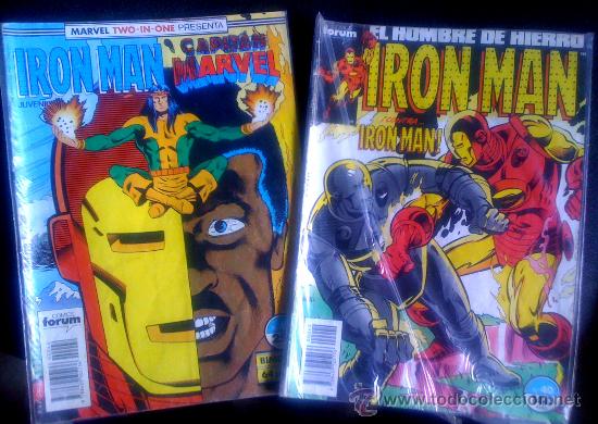 C&oacute;mics: Lote de 2 comics de Iron Man / Capitan Marvel - Foto 1
