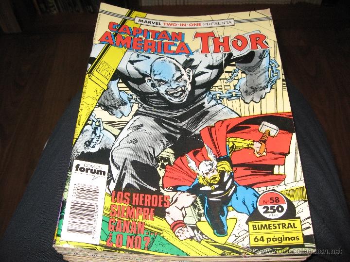 C&oacute;mics: CAPIT&Aacute;N AM&Eacute;RICA / THOR - FORUM - N&Uacute;MERO 58 - MARVEL TWO IN ONE - Foto 1