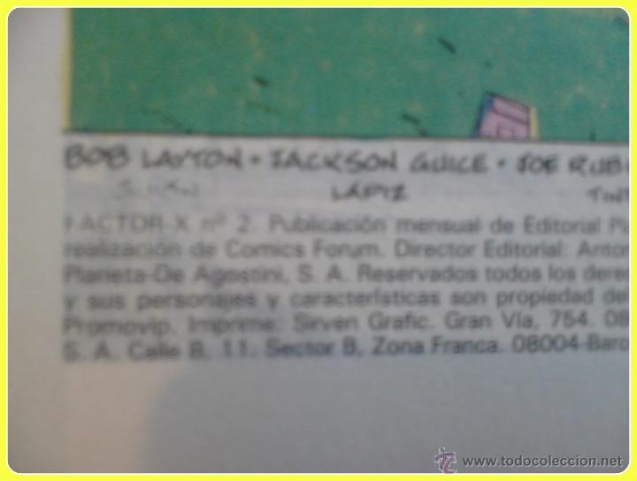 C&oacute;mics: Lote 7 c&oacute;mics Factor X, n&uacute;meros 2 3 4 5 6 8 31. A&ntilde;o c1988. F&oacute;rum - Foto 3