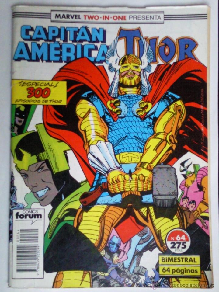 C&oacute;mics: COMICS FORUM MARVEL TWO - IN - ONE PRESENTA CAPITAN AMERICA THOR N&ordm; 64 - Foto 1