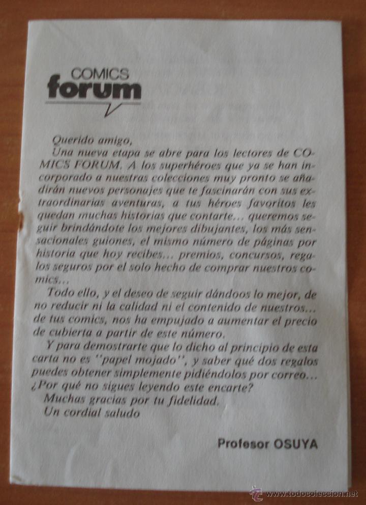 C&oacute;mics: CIRCULAR DE COMICS FORUM. Profesor Osuya. - Foto 1