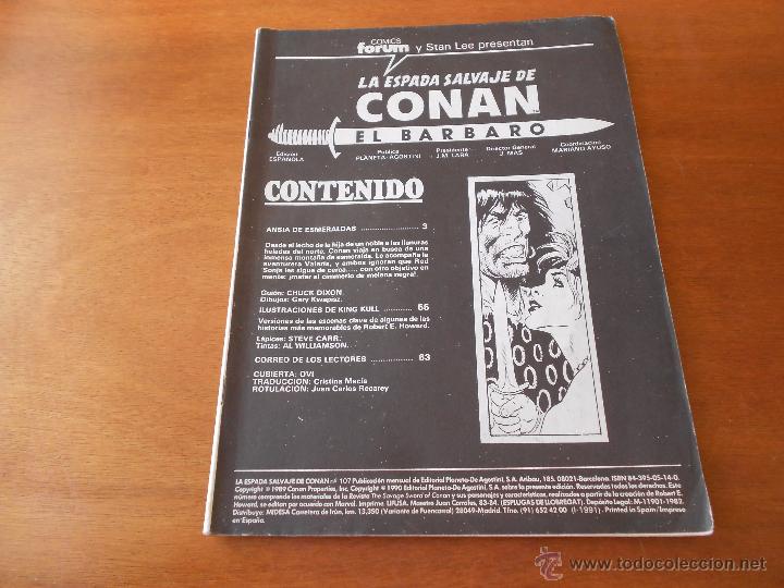 C&oacute;mics: LA ESPADA SALVAJE DE CONAN N&ordm; 107 SIN TAPAS FORUM - Foto 1