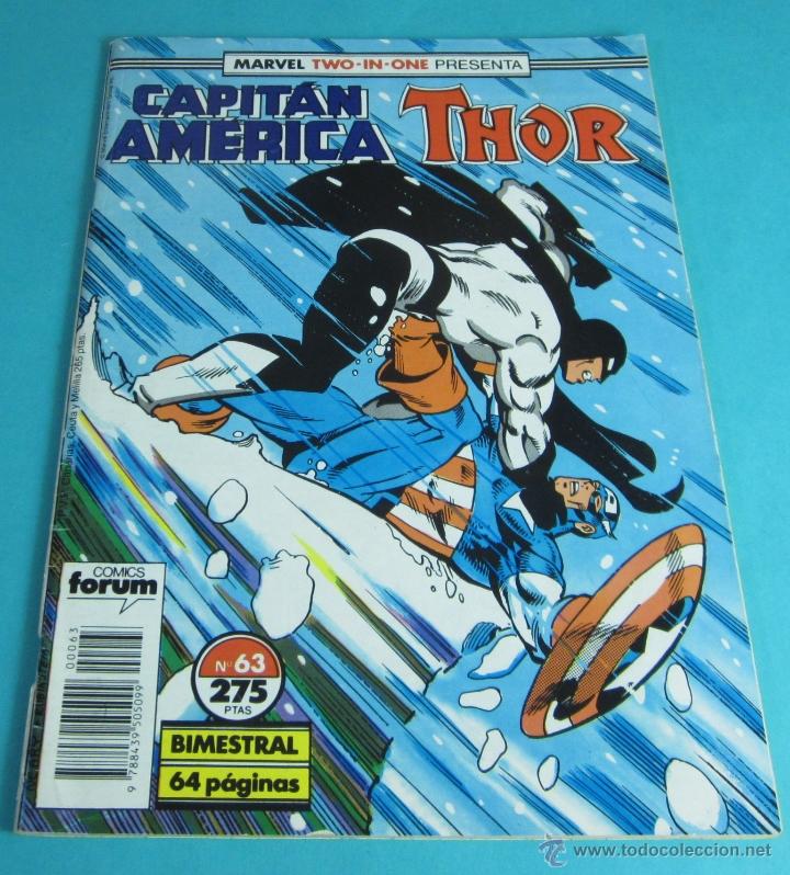 C&oacute;mics: CAPIT&Aacute;N AM&Eacute;RICA / THOR. N&ordm; 63. TWO IN ONE - Foto 1