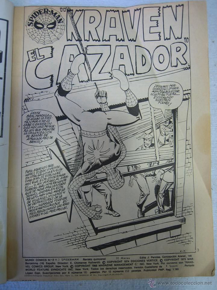 C&oacute;mics: SPIDERMAN. ED MARVEL V.3-N&ordm;8. 1974 - Foto 3