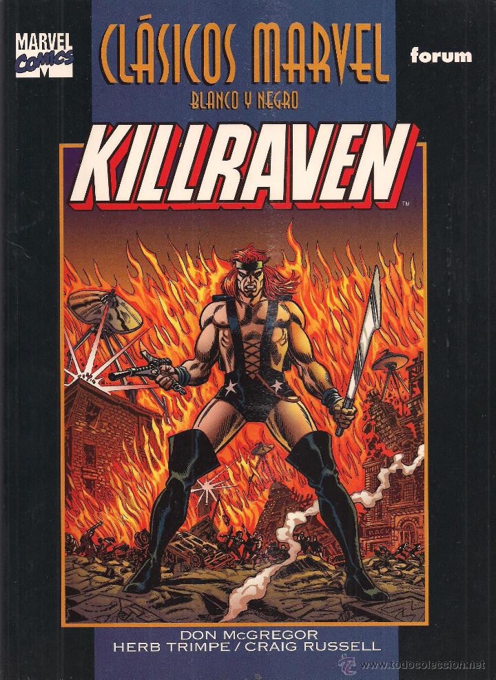 C&oacute;mics: KILLRAVEN 1, CLASICOS MARVEL BLANCO Y NEGRO FORUM - Foto 1
