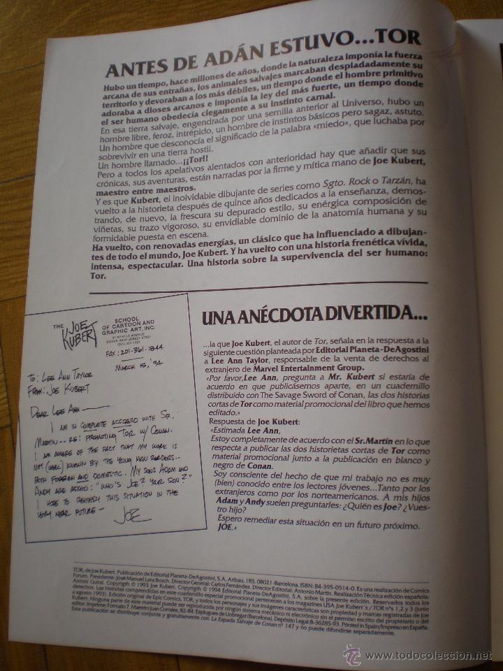 C&oacute;mics: TOR. CUADERNILLO ESPECIAL PROMOCIONAL. FORUM. KUBERT. 1994 - Foto 3