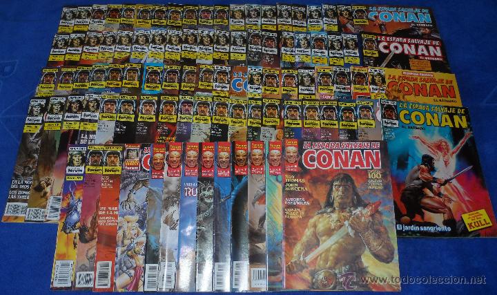 C&oacute;mics: La espada salvaje de Conan - Lote de 93 tebeos + Extra con tres n&uacute;meros. - Foto 1