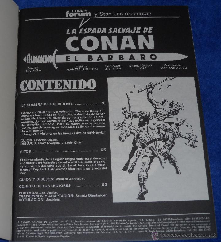 C&oacute;mics: La espada salvaje de Conan - Lote de 93 tebeos + Extra con tres n&uacute;meros. - Foto 6