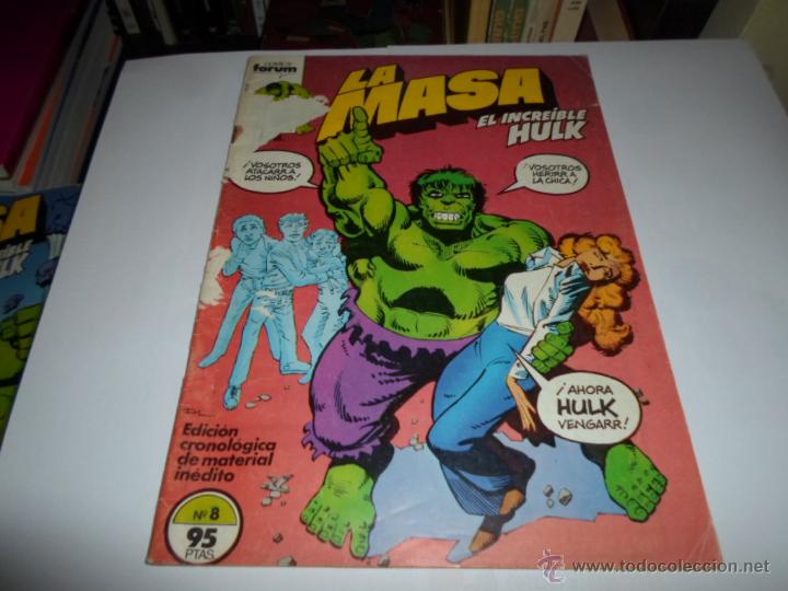 C&oacute;mics: Comics Forum, La masa. el increible Hulk, n&ordm; 8 , 95 pesetas - Foto 1