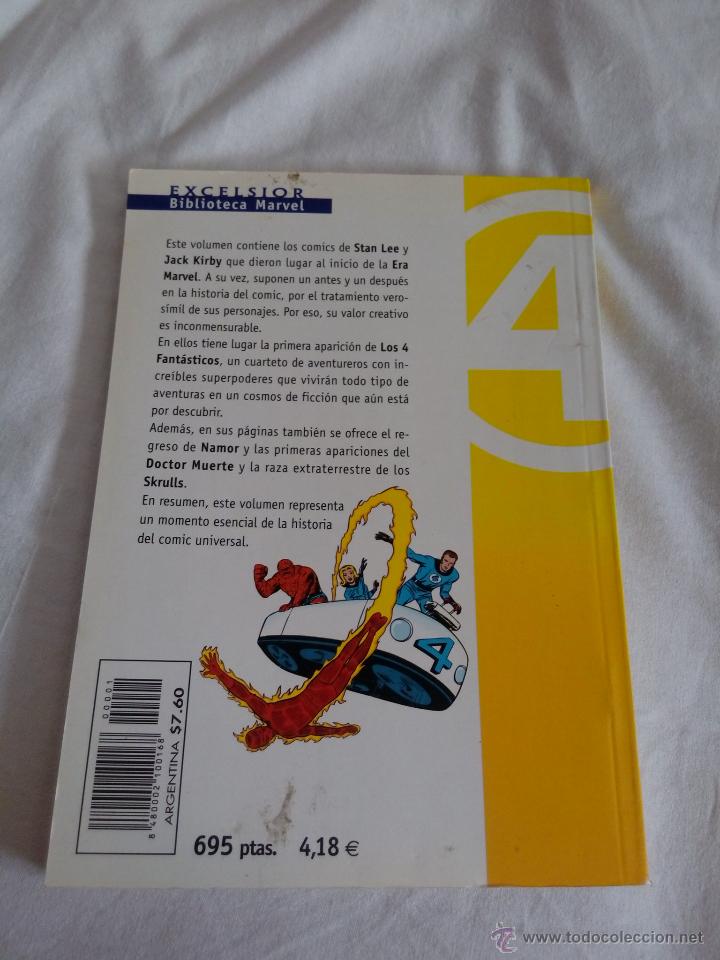 C&oacute;mics: MARVEL COMICS. EXCELSIOR BIBLIOTECA MARVEL. N&Uacute;MERO 1. LOS 4 FANT&Aacute;STICOS. - Foto 2