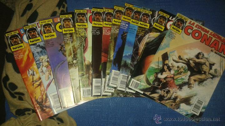 C&oacute;mics: CONAN EL BARBARO SERIE ORO LOTE DE 13 COMICS - Foto 2