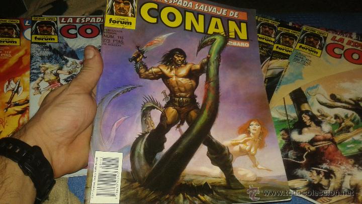 C&oacute;mics: CONAN EL BARBARO SERIE ORO LOTE DE 13 COMICS - Foto 3