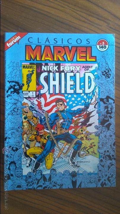 C&oacute;mics: CLASICOS MARVEL 5. NICK FURY. BUEN ESTADO GENERAL - Foto 1