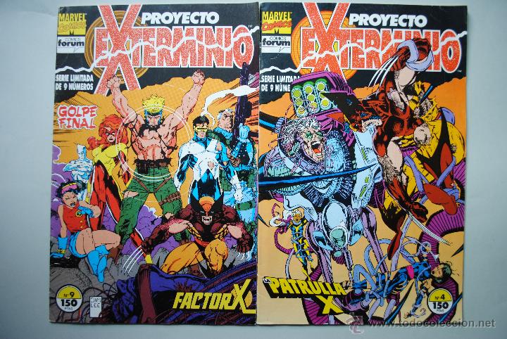 C&oacute;mics: Lote de 2 c&oacute;mics de PROYECTO EXTERMINIO. N&uacute;meros 4 y 9.FACTOR X. PATRULLA X. MARVEL COMICS. FORUM - Foto 1