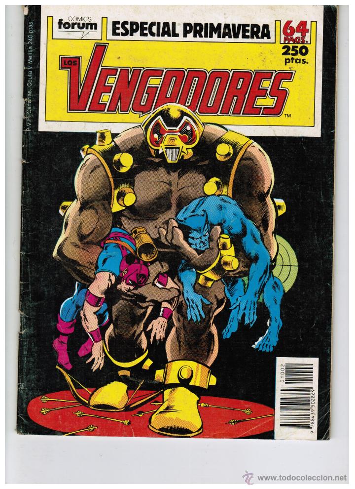 C&oacute;mics: ESPECIAL PRIMAVERA LOS VENGADORES - FORUM 1989 - Foto 1