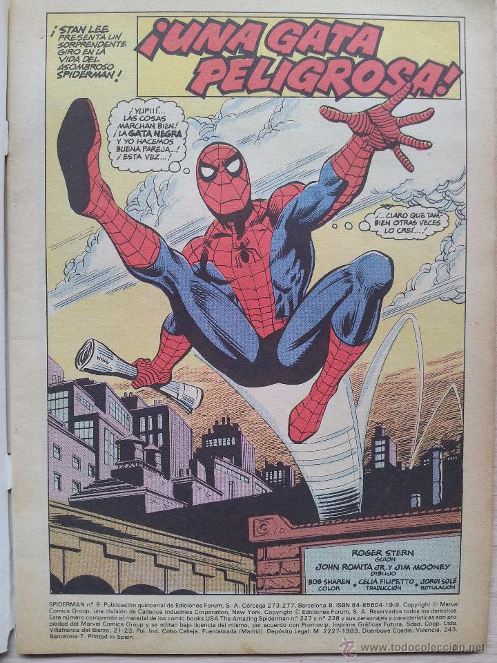 C&oacute;mics: SPIDERMAN : COMICS FORUM , N&ordm; 8 , A&Ntilde;O 1983 - PRIMERA EDICION - Foto 2