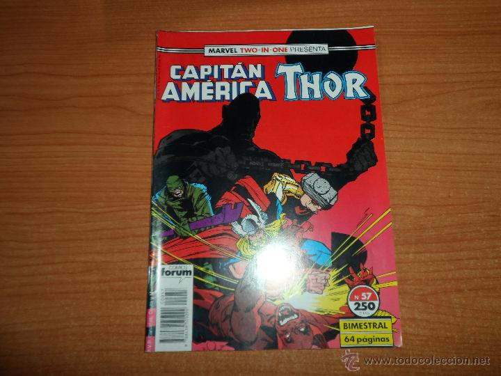 C&oacute;mics: MARVEL TWO - IN - ONE : CAPITAN AMERICA  Y THOR N&ordm;  57  EDICIONES FORUM - Foto 1