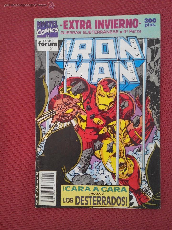 C&oacute;mics: IRON MAN - EXTRA INVIERNO 1992 - FORUM - GUERRAS SUBTERR&Aacute;NEAS 4&ordf; PARTE - Foto 1