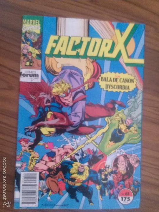 C&oacute;mics: FACTOR X 61. CON BALA DE CA&Ntilde;&Oacute;N Y DYSCORDIA. BUEN ESTADO - Foto 1